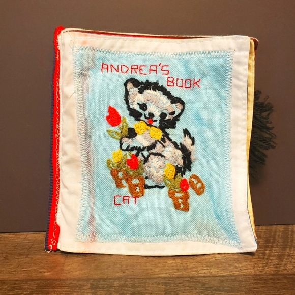 Cloth Book Handmade Vintage Toddler Activity Animal 1960-1970 - Picture 1 of 5